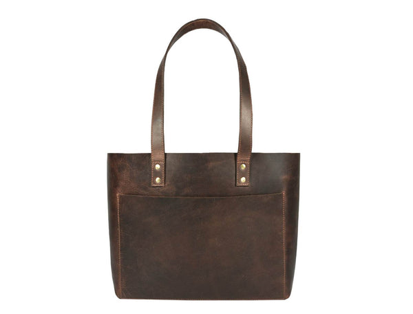Charlotte Travel Tote Bag Combo - Walnut Brown - Aaron Leather Goods