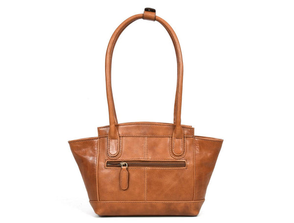 Ajo Leather Tote Bag - Caramel Brown - Aaron Leather Goods