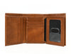 Fremont Leather Tri - fold Mens Wallet - Caramel - Aaron Leather Goods