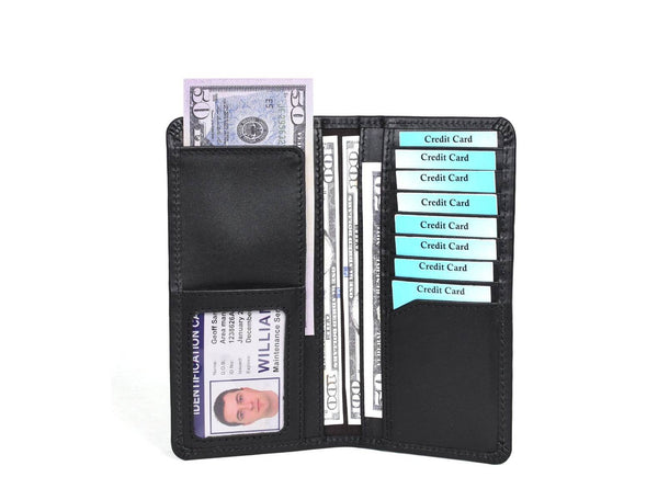 Austin Leather Wallet - Black - Aaron Leather Goods