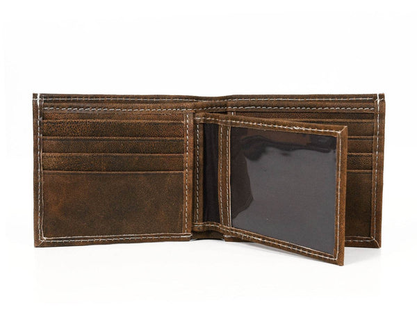 Cuenca Leather Bifold Mens Wallet - Cedar - Aaron Leather Goods