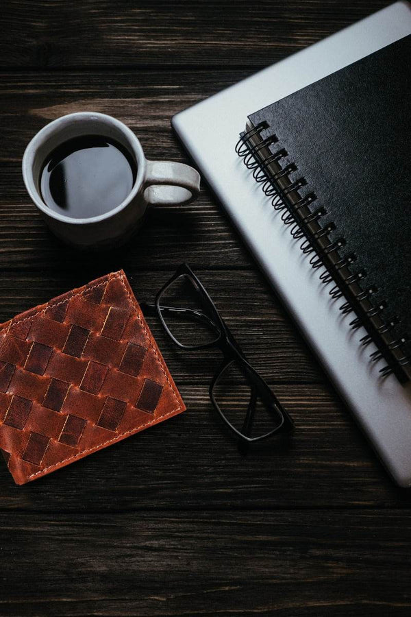 Detroit Leather Bi - fold Mens Wallet - Brown - Aaron Leather Goods