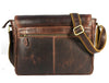 Savona Leather Messenger Bag - Walnut Brown - Aaron Leather Goods
