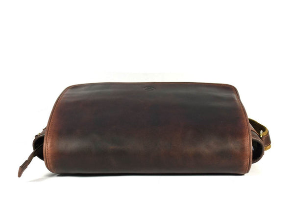 Savona Leather Messenger Bag - Walnut Brown - Aaron Leather Goods