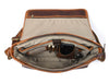 Savona Leather Messenger Bag - Caramel Brown - Aaron Leather Goods