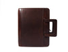 Aaron Leather Goods leather Briefcase & Organizer Combo - Brown - Aaron Leather Goods