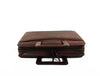 Aaron Leather Goods leather Briefcase & Organizer Combo - Brown - Aaron Leather Goods