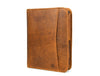 Boulder Leather Messenger Bag & Organizer Combo - Caramel - Aaron Leather Goods