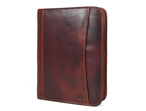 Austin Leather Organizer - Walnut - Aaron Leather Goods