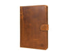 Aaron Leather Goods leather Briefcase & Organizer Combo - Brown - Aaron Leather Goods