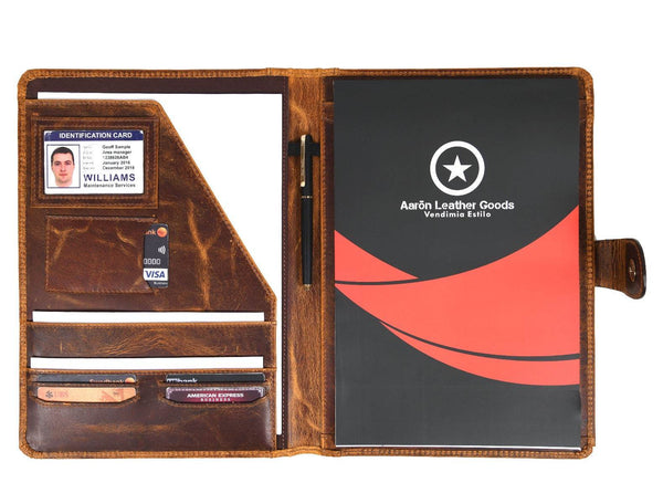Marsala Leather Organizer - Caramel - Aaron Leather Goods