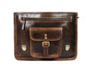 Ancona Leather Office Bag 15" - Dark Brown - Aaron Leather Goods