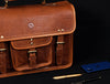 Ancona Leather Office Bag 15" - Gingerbread - Aaron Leather Goods