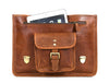 Ancona Leather Office Bag 15" - Gingerbread - Aaron Leather Goods