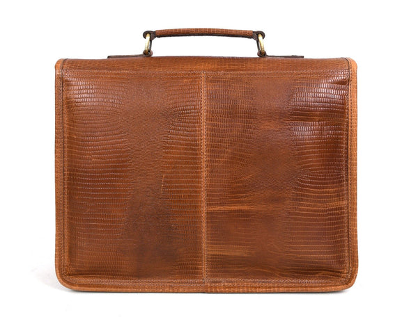 Ancona Leather Office Bag 15" - Gingerbread - Aaron Leather Goods