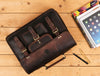 Ancona Leather Office Bag 15" - Walnut - Aaron Leather Goods