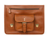 Aaron Leather Goods leather Briefcase & Organizer Combo - Brown - Aaron Leather Goods