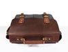 Prato Canvas Messenger Bag - Charcoal Grey - Aaron Leather Goods