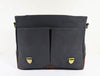 Prato Canvas Messenger Bag - Charcoal Grey - Aaron Leather Goods