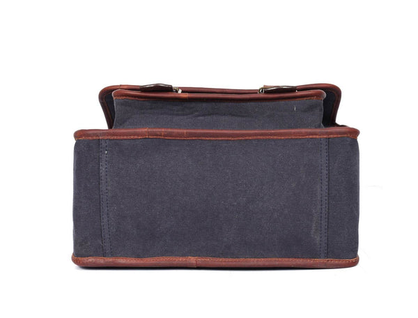 Lourdes Canvas Camera Bag - Gray - Aaron Leather Goods