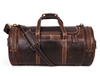 Cordoba Leather Barrel Bag - Brown - Aaron Leather Goods