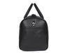 Black Premium Leather Travel Duffle Bag - Aaron Leather Goods