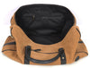 Vermont Leather Suede Weekender Bag - Brown - Aaron Leather Goods