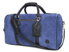 Pomona Leather Suede Weekender Bag - Blue - Aaron Leather Goods