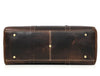 Austin Leather Overnight Bag with Wallet & Toiletry Bag Combo - Dark Brown - Aaron Leather Goods