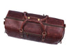 Arezzo Leather Overnight Bag - Walnut Brown - Aaron Leather Goods