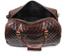 Ascend Quilted Leather Trolley Bag - Brown - Aaron Leather Goods