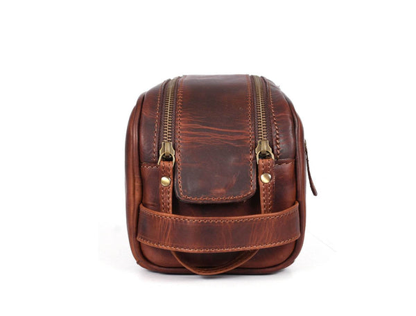 Omaha Leather Toiletry Bag - CFG - Aaron Leather Goods