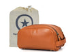 Omaha Leather Toiletry Bag - Multicolor - Aaron Leather Goods