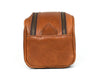 Omaha Leather Toiletry Bag - Tawny Brown - Aaron Leather Goods