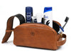 Omaha Leather Toiletry Bag - Tawny Brown - Aaron Leather Goods