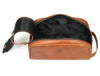 Omaha Leather Toiletry Bag - Tawny Brown - Aaron Leather Goods