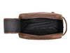 Omaha Leather Toiletry Bag - Brown - Aaron Leather Goods