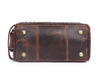 Woven Leather Toiletry Bag – Vintage Brown - Aaron Leather Goods