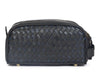 Dallas Upcycled Leather Toiletry Bag - Black - Aaron Leather Goods