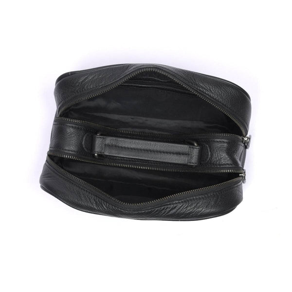 Atria Upcycled Leather Toiletry Bag - Aaron Leather Goods