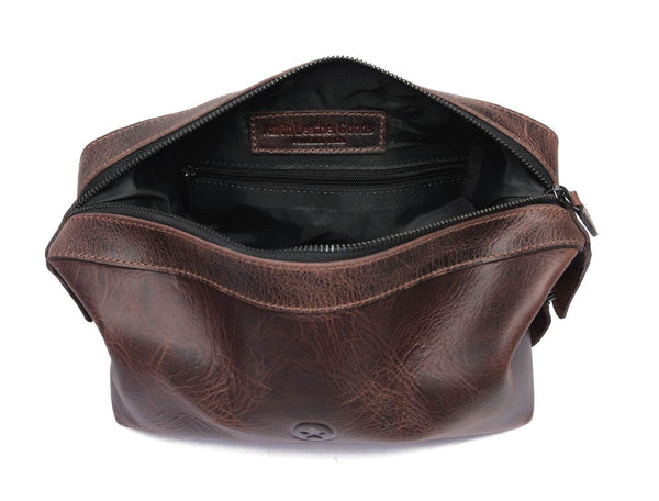 Siren Leather Toiletry Bag - Aaron Leather Goods