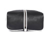 Premium Black Leather Wash Bag with Top Carry Handle - Aaron Leather Goods