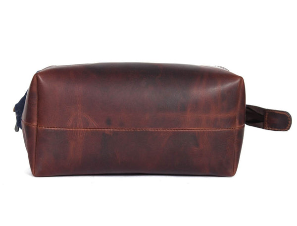 Rogue Leather Canvas Washbag - Aaron Leather Goods