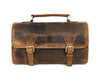Lexington Leather Toiletry Bag - Vintage Brown - Aaron Leather Goods