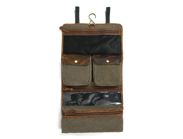 Lexington Leather Toiletry Bag - Vintage Brown - Aaron Leather Goods