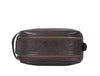 Omaha Leather Toiletry Bag - Walnut Brown - Aaron Leather Goods