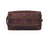 Tampa Leather Toiletry Bag - Walnut Brown - Aaron Leather Goods