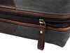 Valencia Canvas Leather Toiletry Bag - Vintage Brown - Aaron Leather Goods