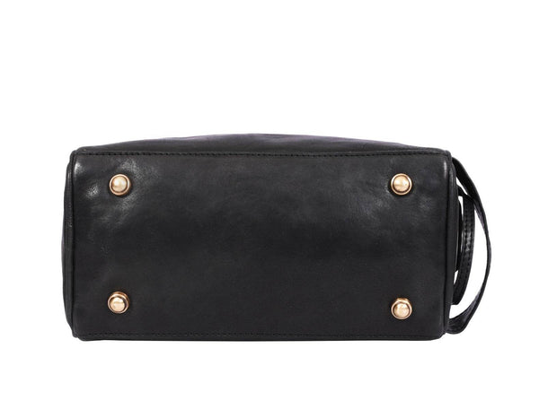 Omaha Leather Toiletry Bag - Raven Black - Aaron Leather Goods