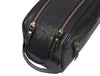 Omaha Leather Toiletry Bag - Raven Black - Aaron Leather Goods